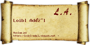 Loibl Adél névjegykártya